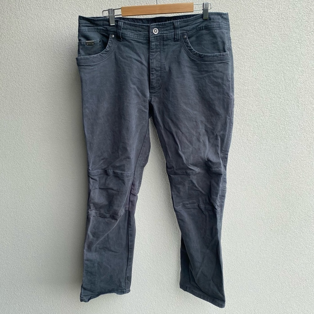 KUHL Mens Carpenter Cargo Pants Revolvr 38 x32 Gray Khaki Casual Relaxed
